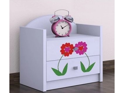 111622 2 nocni stolek happy dva kvety