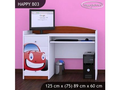 Psací stůl Happy B03 - auto (Barva bílá)