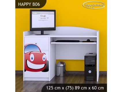 Psací stůl Happy B06 - auto (Barva bílá)