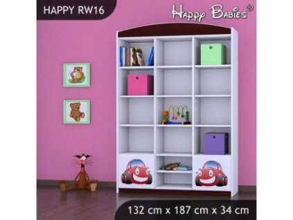 Regál Happy RW16 - auto (Barva bílá)