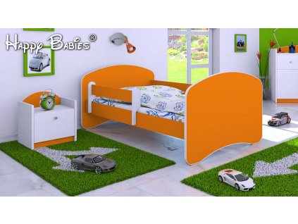 Dětská postel Happy Babies - oranžová (Velikost spací plochy 140x70, Šuplík NE)