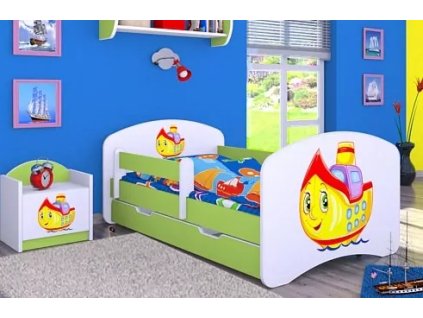 Dětská postel Happy Babies - loď (Barva bílá, Velikost spací plochy 140x70, Šuplík NE)