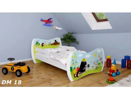 Dětská postel Dream - krtek (Velikost spací plochy 140x70, Šuplík NE)
