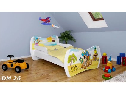Dětská postel Dream - pirátský ostrov (Velikost spací plochy 140x70, Šuplík NE)
