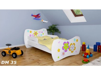 Dětská postel Dream - květiny (Velikost spací plochy 140x70, Šuplík NE)