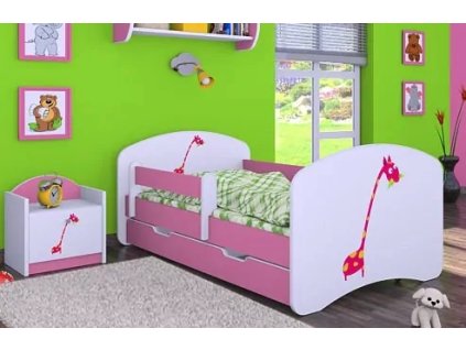 Dětská postel Happy Babies - žirafa (Barva bílá, Velikost spací plochy 140x70, Šuplík NE)