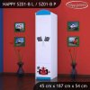 Skříň Happy SZ01 - auto s vlajkou (Barva bílá, Otevírání dvířek pravé, Vnitřek skříně šatní tyč)