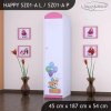 Skříň Happy SZ01 - medvídci s balónky (Barva bílá, Otevírání dvířek pravé, Vnitřek skříně šatní tyč)