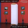 Skříň Happy SZ01 - jednorožec (Barva bílá, Otevírání dvířek pravé, Vnitřek skříně šatní tyč)