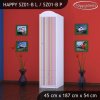 Skříň Happy SZ01 - barevné pásky (Barva bílá, Otevírání dvířek pravé, Vnitřek skříně šatní tyč)