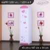 Skříň Happy SZ01 - medvídek se srdcem (Barva bílá, Otevírání dvířek pravé, Vnitřek skříně šatní tyč)