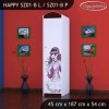 Skříň Happy SZ01 - monster toralei (Barva bílá, Otevírání dvířek pravé, Vnitřek skříně šatní tyč)