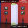 Skříň Happy SZ01 - modrý medvídek (Barva bílá, Otevírání dvířek pravé, Vnitřek skříně šatní tyč)