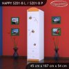 Skříň Happy SZ01 - včelka (Barva bílá, Otevírání dvířek pravé, Vnitřek skříně šatní tyč)