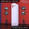 Skříň Happy SZ01 - včelka se srdcem (Barva bílá, Otevírání dvířek pravé, Vnitřek skříně šatní tyč)