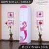 Skříň Happy SZ01 - mořská víla (Barva bílá, Otevírání dvířek pravé, Vnitřek skříně šatní tyč)