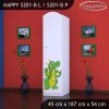 Skříň Happy SZ01 - drak (Barva bílá, Otevírání dvířek pravé, Vnitřek skříně šatní tyč)