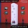 Skříň Happy SZ01 - super lokomotiva (Barva bílá, Otevírání dvířek pravé, Vnitřek skříně šatní tyč)