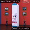Skříň Happy SZ01 - super zajíček (Barva bílá, Otevírání dvířek pravé, Vnitřek skříně šatní tyč)