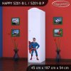 Skříň Happy SZ01 - superman (Barva bílá, Otevírání dvířek pravé, Vnitřek skříně šatní tyč)