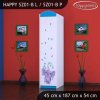 Skříň Happy SZ01 - stříkající sloník (Barva bílá, Otevírání dvířek pravé, Vnitřek skříně šatní tyč)