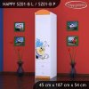Skříň Happy SZ01 - usměvavá včelka (Barva bílá, Otevírání dvířek pravé, Vnitřek skříně šatní tyč)