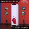 Skříň Happy SZ01 - veselá housenka (Barva bílá, Otevírání dvířek pravé, Vnitřek skříně šatní tyč)