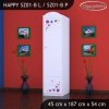 Skříň Happy SZ01 - veselý medvídek (Barva bílá, Otevírání dvířek pravé, Vnitřek skříně šatní tyč)
