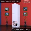 Skříň Happy SZ01 - formule (Barva bílá, Otevírání dvířek pravé, Vnitřek skříně šatní tyč)