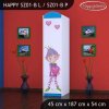 Skříň Happy SZ01 - zamilovaný skřítek (Barva bílá, Otevírání dvířek pravé, Vnitřek skříně šatní tyč)