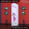Skříň Happy SZ01 - zamilovaný skřítek (Barva bílá, Otevírání dvířek pravé, Vnitřek skříně šatní tyč)