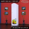 Skříň Happy SZ01 - žluté auto (Barva bílá, Otevírání dvířek pravé, Vnitřek skříně šatní tyč)