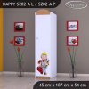 Skříň Happy SZ02 - bořek stavitel (Barva bílá, Otevírání dvířek pravé, Vnitřek skříně šatní tyč)