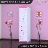 Skříň Happy SZ02 - čarodějka (Barva bílá, Otevírání dvířek pravé, Vnitřek skříně šatní tyč)