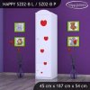 Skříň Happy SZ02 - dva květy (Barva bílá, Otevírání dvířek pravé, Vnitřek skříně šatní tyč)