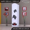 Skříň Happy SZ02 - ferrari (Barva bílá, Otevírání dvířek pravé, Vnitřek skříně šatní tyč)