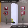 Skříň Happy SZ02 - bagr (Barva bílá, Otevírání dvířek pravé, Vnitřek skříně šatní tyč)