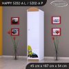 Skříň Happy SZ02 - bagr (Barva bílá, Otevírání dvířek pravé, Vnitřek skříně šatní tyč)