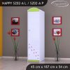 Skříň Happy SZ02 - bílá kočička (Barva bílá, Otevírání dvířek pravé, Vnitřek skříně šatní tyč)