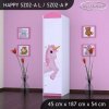 Skříň Happy SZ02 - princezna a jednorožec (Barva bílá, Otevírání dvířek pravé, Vnitřek skříně šatní tyč)