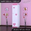Skříň Happy SZ02 - víla se srdcem (Barva bílá, Otevírání dvířek pravé, Vnitřek skříně šatní tyč)