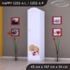 Skříň Happy SZ02 - pejsek (Barva bílá, Otevírání dvířek pravé, Vnitřek skříně šatní tyč)
