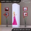 Skříň Happy SZ02 - princezna se zámkem (Barva bílá, Otevírání dvířek pravé, Vnitřek skříně šatní tyč)
