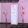 Skříň Happy SZ02 - medvídek se srdcem (Barva bílá, Otevírání dvířek pravé, Vnitřek skříně šatní tyč)