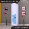 Skříň Happy SZ02 - modrý slon (Barva bílá, Otevírání dvířek pravé, Vnitřek skříně šatní tyč)