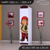 Skříň Happy SZ02 - pirát (Barva bílá, Otevírání dvířek pravé, Vnitřek skříně šatní tyč)
