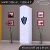 Skříň Happy SZ02 - policie (Barva bílá, Otevírání dvířek pravé, Vnitřek skříně šatní tyč)