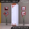 Skříň Happy SZ02 - včelka se srdcem (Barva bílá, Otevírání dvířek pravé, Vnitřek skříně šatní tyč)