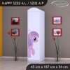 Skříň Happy SZ02 - růžový pony (Barva bílá, Otevírání dvířek pravé, Vnitřek skříně šatní tyč)