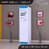 Skříň Happy SZ02 - letadlo (Barva bílá, Otevírání dvířek pravé, Vnitřek skříně šatní tyč)